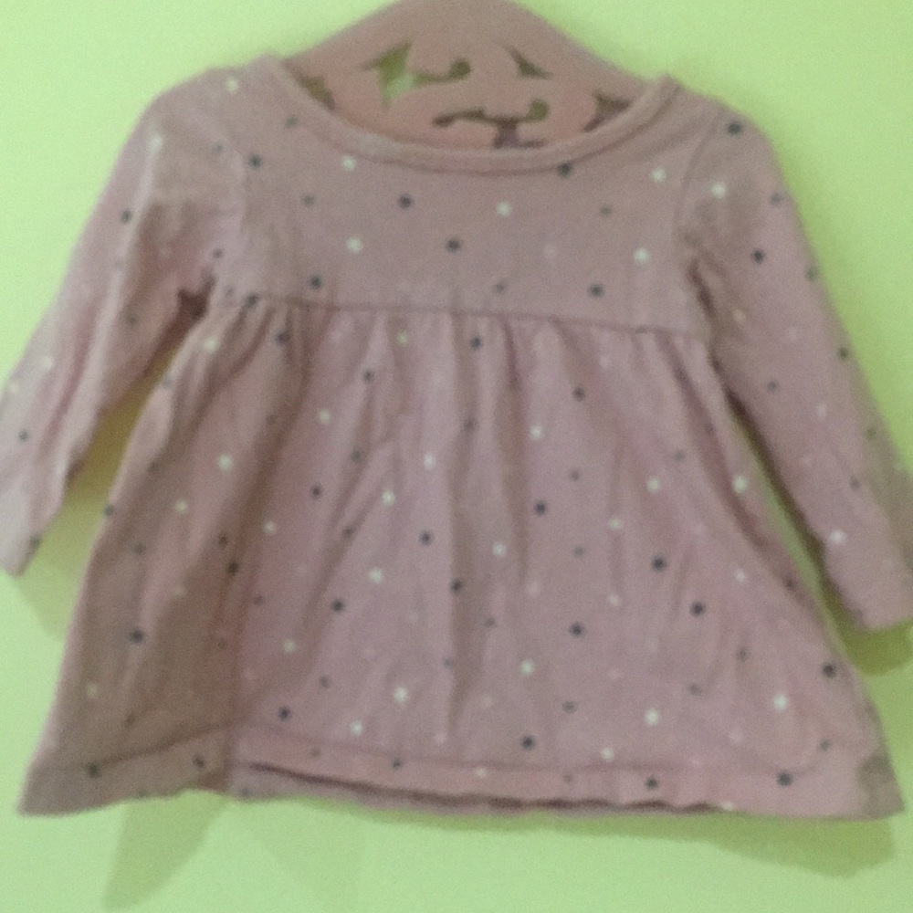 Pink and gray polka dot dress (or long shirt)